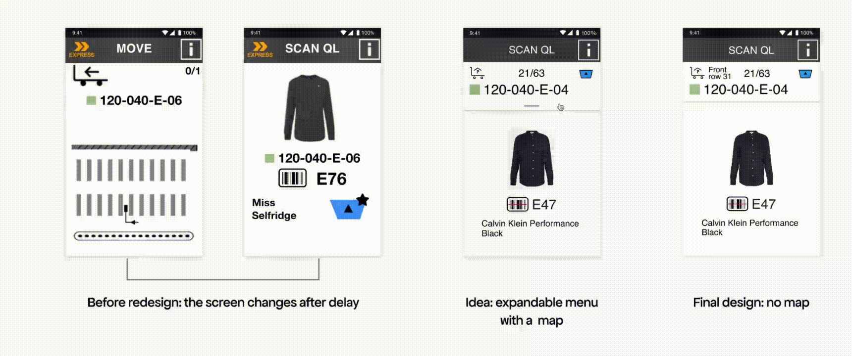 pick app - map and its absence